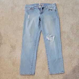 Kut Womens Blue Distressed Jeans